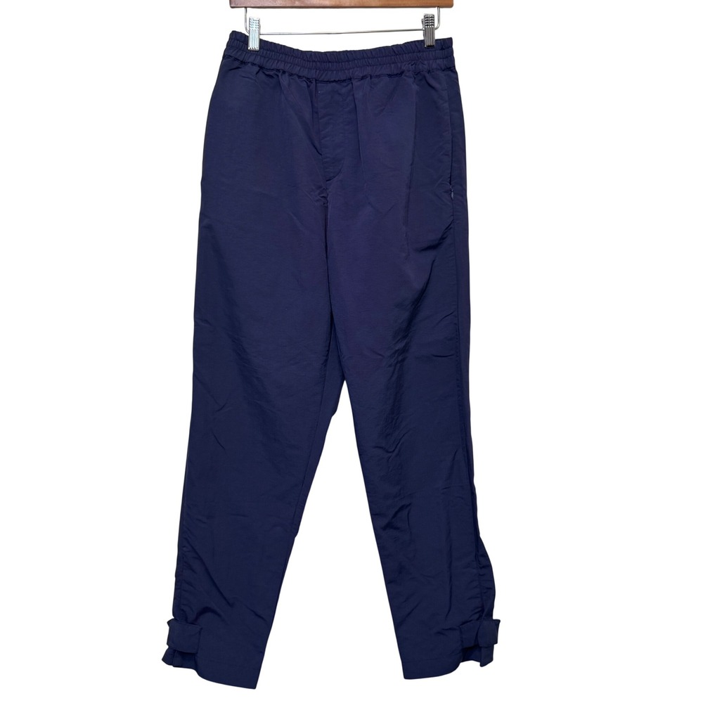 Hidden NY Mens Track Pants L Navy Blue Adjustable Hook Loop Cuffs Nylon Gorpcore